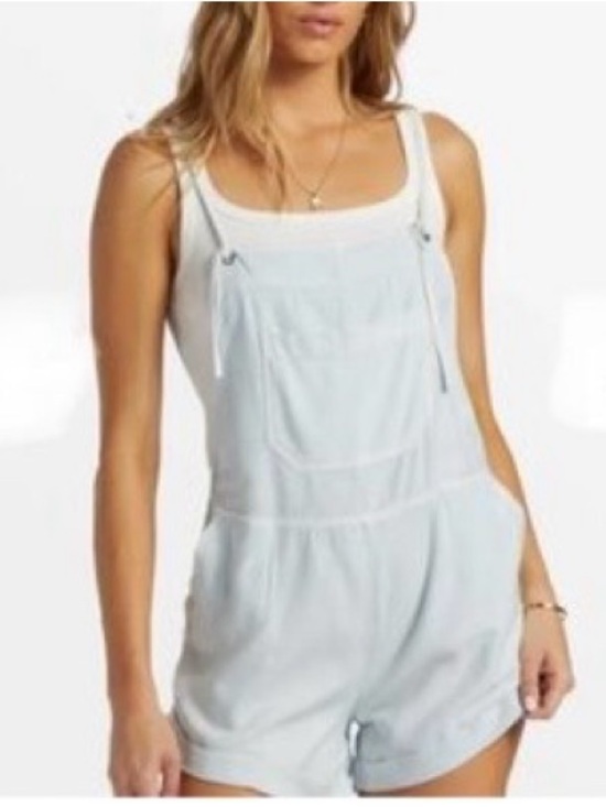 Billabong Pants - Billabong Light Blue Chambray Romper